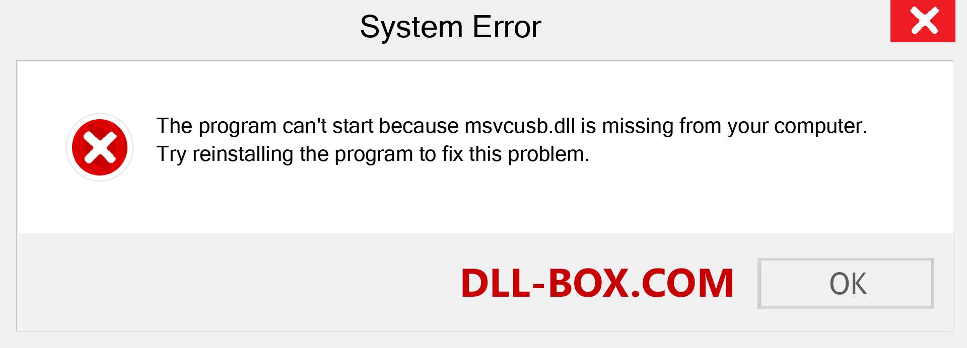  msvcusb.dll file is missing?. Download for Windows 7, 8, 10 - Fix  msvcusb dll Missing Error on Windows, photos, images